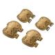 Comfortable Protection in Sport Elbow and Knee Pads Khaki Color Black
