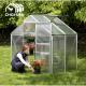 Aluminum Gable Roof Garden Greenhouse with UV Protection Snow / Wind Protection Ventilation Window