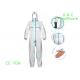 Non Woven Disposable Protective Gowns With Knitted Cuff Medical Blue