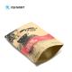 Pp Laminated Printed Kraft Paper Zipper Bags Coffee Bean Packing With Window