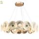 Dimmable Gold Round K9 Crystal Hanging Light Modern Crystal Chandeliers