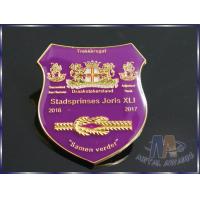 Customizable Business Lapel Pin Badges With Coverd Epoxy Shiny Silver Plating