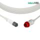 Grey TPU IBP Adapter Cable SIEMENS 10pin To Medex Transducer