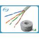 CAT5e CCA Bulk Internet Cable Wire , 500ft Gray Lan Network Cable Solid 24AWG 4 Pair