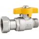 5801C Gas Stove Valve Brass Ball Valve Straight Type DN15 for Residential Gas Supply with Flexible Female Threaded Nut