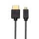34AWG TPE HDMI To HDMI Cable 4K 60Hz A TO D Gold Plated 4.5mm Dia
