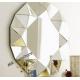 Ornate Design Mirror Furniture Set Round 3D Angled Wall Lamp Mirror