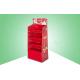 Retail 100% Recyclable Cardboard Merchandising Displays Units With Four Shelves