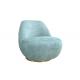 Foam Padded Modern Upholstered Swivel Chair Colour Turquoise Swivel Chair Metal Base