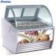 650L Commercial Ice Cream Display Freezer SS304/201 With Sliding Door