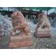 Marble Customized Sitting Lion Statues With Paw On Ball Stone Carving Sculpture