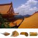 Gold Yellow Antique Chinese Temple Roof Tiles High Glossiness
