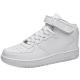 White Perforated Toe Cap Mens Leather Casual Shoes Rubber Soles For Tennis