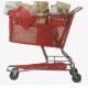 Convenient Supermarket Shopping Trolley Plastic Grocery Carts Unfolding Style