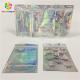 Clear Window Cosmetic Packaging Bag Customized Printing Plastic Hologram Mylar Pouch