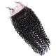 Natural Black Kinky Curly Brazilian Human Hair Lace Closure 8A 100% Virgin Remy Hair