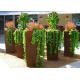 Modern Style Large Corten Steel Planter Boxes For Outdoor Decoration 80cm Height