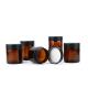 Custom Honey Jars Amber Glass Candle Jars With PP Cap Airtight Screw Cap