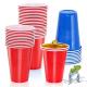 Red Disposable Plastic Party Cups 16oz PP Plastic Drinking Cups 480ml Beer