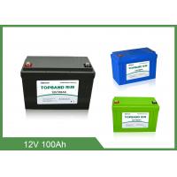 Bluetooth Monitoring Lithium Smart Battery Black Plastic Housing Lifepo4 12v 100ah