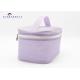 Purple Opaque Matte PVC Zipper Soft PVC Bags Carry Handle On Top 21X12.5X13.5cm