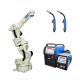 6 Axis Payload 6kg Reach 1427mm OTC FD-V6S Welding Robot Arm With AOTAI Welder And TBI GUN For Welding Materials