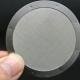 Round Disc 304 Stainless Steel Filter Mesh 0.25 1 1.5 Inch Plain Weave Style