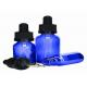 Portable Blue Glass Dropper Bottles Multifunctional High Durability With Even Thickness