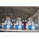 Airtight PVC Customized Inflatable Snowman Decorations Easy To Clean