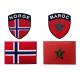 Heat Cutting 3D Embroidered Country Flag Patches 7.5x5cm