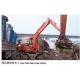 Recyclable Scrap Equipment Wheel Excavator With Four Foot Steel Scrap Clamp
