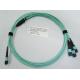 24 Fiber Optical MTP MPO  Cable Assemblies OM3 10G Aqua 25 Meter Blue