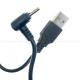 90 Degree Right Angle USB A Male to Barrel Jack DC 2.5x0.7mm 3.5x1.35 5.5x2.5 5.5x2.1mm Charger Cable
