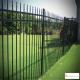 Black Powder Coated Decorative Metal Picket Fence Garrison Fence Panel 2.1x2.4m
