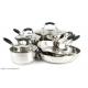 Non Stick Stainless Steel Cookware Set , Home Kitchen Pots And Pans Set