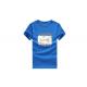 Breathable Plain Promotional T Shirts Custom Logo Blue T Shirt For Group Activity