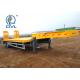Flat Bed Container Semi Trailer Trucks Loading 40 - 50 Ton Fuwa Axle Jost Support Leg