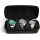 3 watch travel case roll, Hard watch carry case roll display storage holder box with soft foam pillows snug fit all size