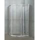 6/ 8 mm Sector Shower Stalls Bright Silver Aliminum Alloy Frames With Shower Shelf