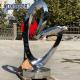 Modern Outdoor Garden Metal Sculpture Abstract Irregular Twisted Ring