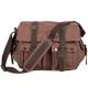 Canvas 20L Men'S Leather Business Messenger Bag Reusable Wear Resistant