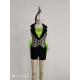 Stage Show Dance Wear Color Green And Black , Little Girl Dance Outfits