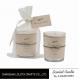 Natural scented 220g soy wax clear bottle candle with kraft round skin and mesh bag