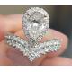 18k Pear Shape Full Diamonds Women Ring Lab Grown Diamond Ring Princess Design Luxury Design