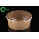 Grease Resistant Kraft Ripple Paper Bowl With Lid 25 Oz For Soup 6 Colors
