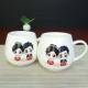 Belly Shape High White Porcelain Couple Heat Activated Coffee Mug