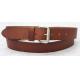 3.80cm Wrinkled Pattern Mens Casual Brown Leather Belt With Flexible Roller Buckle