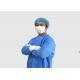 Waterproof Disposable Operating Gowns , Blue Disposable Coveralls Breathable