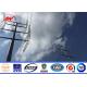 Transmission Line Metal Utility Poles / Electric Power Pole For Steel Pole Tower