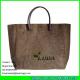 LUDA leather handbags on sale dark brown paper straw beach bag